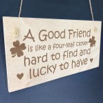 Friendship Sign Four Leaf Clover Wood Sign Best Friend Gifts