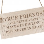 True Friend Gift Engraved Wood Sign Friendship Gift For Birthday