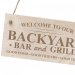 Backyard Bar And Grill Wood Sign Bar Signs And Plaques Alcohol