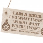 Motorcycle Sign Engraved Wood Sign Hanging Wall Man Cave Shed