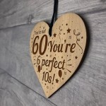 Funny 60th Birthday Card For Him Her Engraved Heart