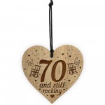 70th Birthday Gifts Engraved Heart 70th Birthday Decorations