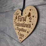 Our First Valentines Together Gift For Him Her Engraved Heart