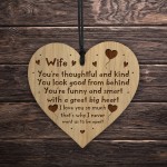 Wife Gifts For Birthday Anniversary Engraved Wood Heart Gift