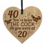 Funny 40th Birthday Gift For Dad Uncle Brother Engraved Heart