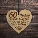 Funny 60th Birthday Gift For Men Women Engraved Heart Decoration