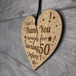 Turning 50 Funny 50th Birthday Gift For Him Her Engraved Heart 