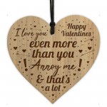 Valentines Day Gift For Him Her Engraved Heart Plaque Gift 