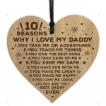 Reasons Why I Love My Daddy Gift Engraved Heart Daddy Birthday