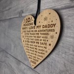 Reasons Why I Love My Daddy Gift Engraved Heart Daddy Birthday