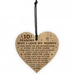 Reasons Why I Love My Mummy Gift Engraved Heart Mummy Birthday