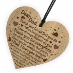 Thank You Gift For Dad Engraved Heart Dad Birthday Christmas