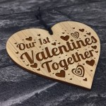 Our 1st Valentines Together Gift Engraved Heart Girlfriend Gifts