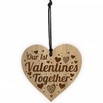 Our 1st Valentines Together Gift Engraved Heart Girlfriend Gifts