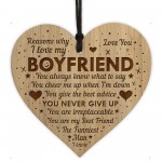 Reasons Why I Love My Boyfriend Engraved Heart Boyfriend Gifts