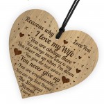 Reasons Why I Love My Wife Engraved Heart Wife Birthday Xmas