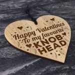 Funny Joke Valentines Gift For Him Engraved Heart Husband