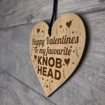 Funny Joke Valentines Gift For Him Engraved Heart Husband