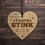 Funny Farts Stink Valentines Gift For Him Her Engraved Heart