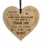 Thank You Bottom Of My Heart Gift Wood Heart Friendship Gifts