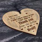 Thank You Bottom Of My Heart Gift Wood Heart Friendship Gifts