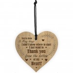 Thank You Bottom Of My Heart Gift Wood Heart Friendship Gifts