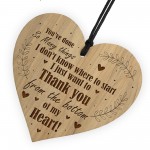 Thank You Bottom Of My Heart Gift Wood Heart Friendship Gifts