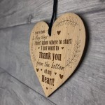 Thank You Bottom Of My Heart Gift Wood Heart Friendship Gifts