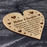 Mother And Daughter Engraved Heart Sign Mothers Day Gifts