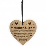 Mother And Son Gift For Mum From Son Engraved Heart Birthday