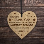 Thank You Gift For Him Her Nursery Teacher Gift Engraved Heart