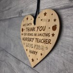 Thank You Gift For Him Her Nursery Teacher Gift Engraved Heart