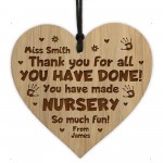 Personalised Thank You Gift For Nursery Teacher Assistant Heart