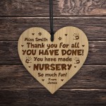 Personalised Thank You Gift For Nursery Teacher Assistant Heart