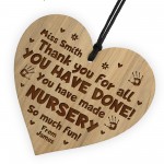 Personalised Thank You Gift For Nursery Teacher Assistant Heart