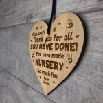 Personalised Thank You Gift For Nursery Teacher Assistant Heart