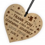 Thank You Gift For Him Her TEACHER GIFT Engraved Heart