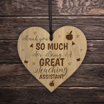 Thank You GREAT Teaching Assistant GIFT Engraved Heart TA Gifts 