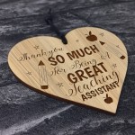 Thank You GREAT Teaching Assistant GIFT Engraved Heart TA Gifts 