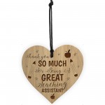 Thank You GREAT Teaching Assistant GIFT Engraved Heart TA Gifts 