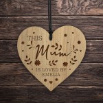 Mum Gifts For Birthday Christmas Personalised Engraved Heart