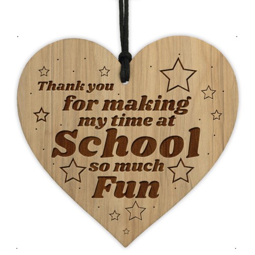 Teacher Gifts Leaving School Engraved Heart Thank You Gifts