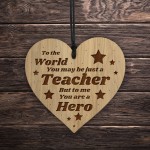 Teacher Gifts Engraved Hanging Heart Thank You Nursery School