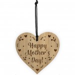 HAPPY MOTHERS DAY GIFT From Daughter Son Engraved Wood Heart