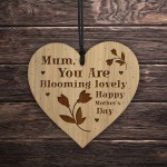 Mothers Day Gift Engraved Heart Blooming Lovely Mum Gifts