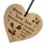 Mothers Day Gift Engraved Heart Blooming Lovely Mum Gifts