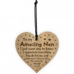 Nan Plaque Birthday Christmas Gift For Nan Engraved Heart