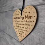 Nan Plaque Birthday Christmas Gift For Nan Engraved Heart