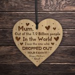 Funny Mothers Day Gift Engraved Heart Mum Gift From Daughter