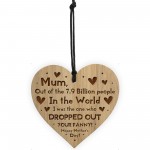 Funny Mothers Day Gift Engraved Heart Mum Gift From Daughter